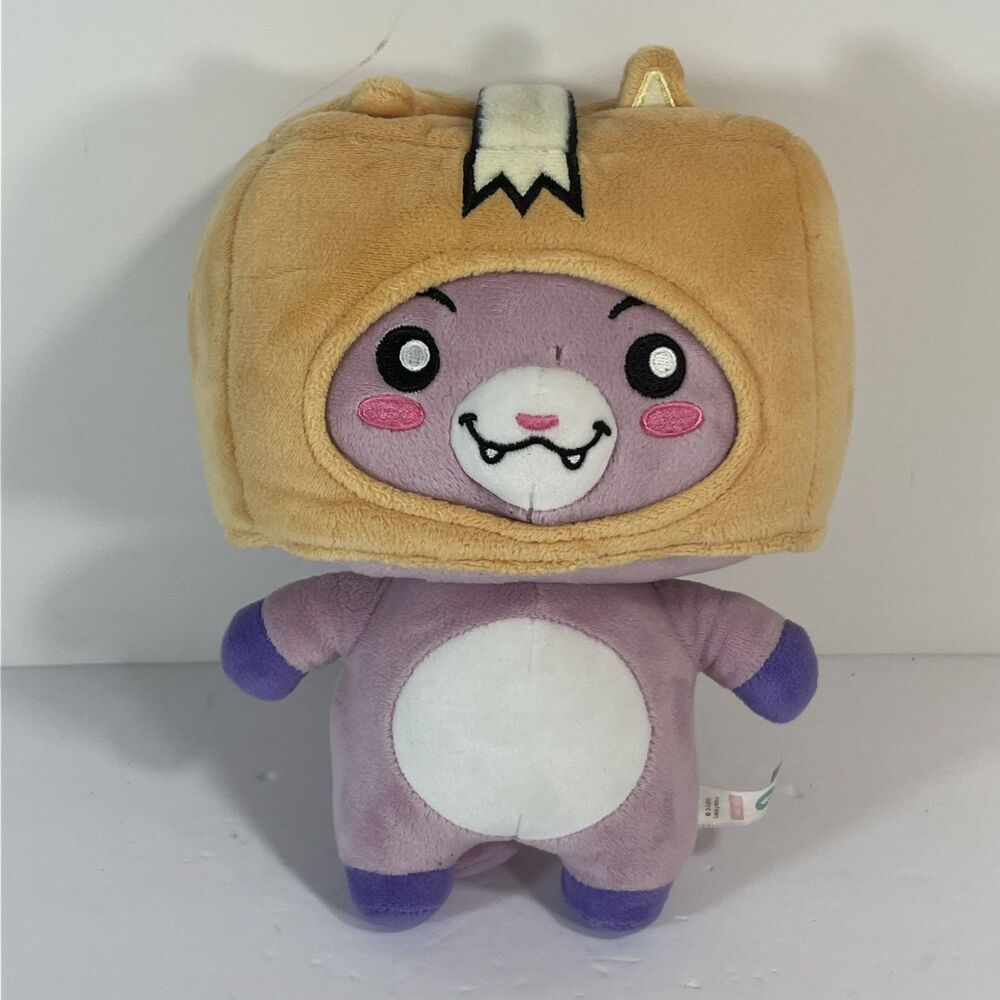 Lankybox Foxy Plush Purple Fox w/ Gold Helmet 11" Stuffed Animal YouTube 2021